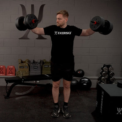 Exersci Adjustable Dumbbell Barbell Weights Set 20-40Kg with Kettlebell Option