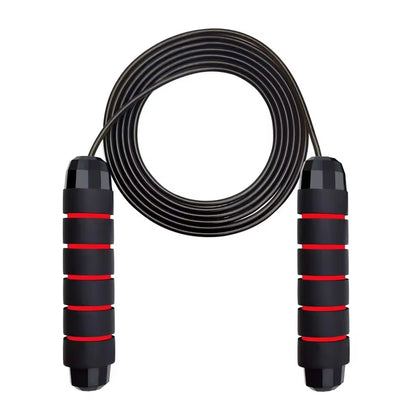 Adjustable Tangle-Free Speed Jump Rope with Ball Bearings and Foam Handles for Home Fitness and Body Slimming Workouts