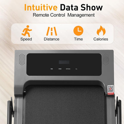 Treadmill with Incline, Remote Control, and Holder - 12 km/h Walking Pad