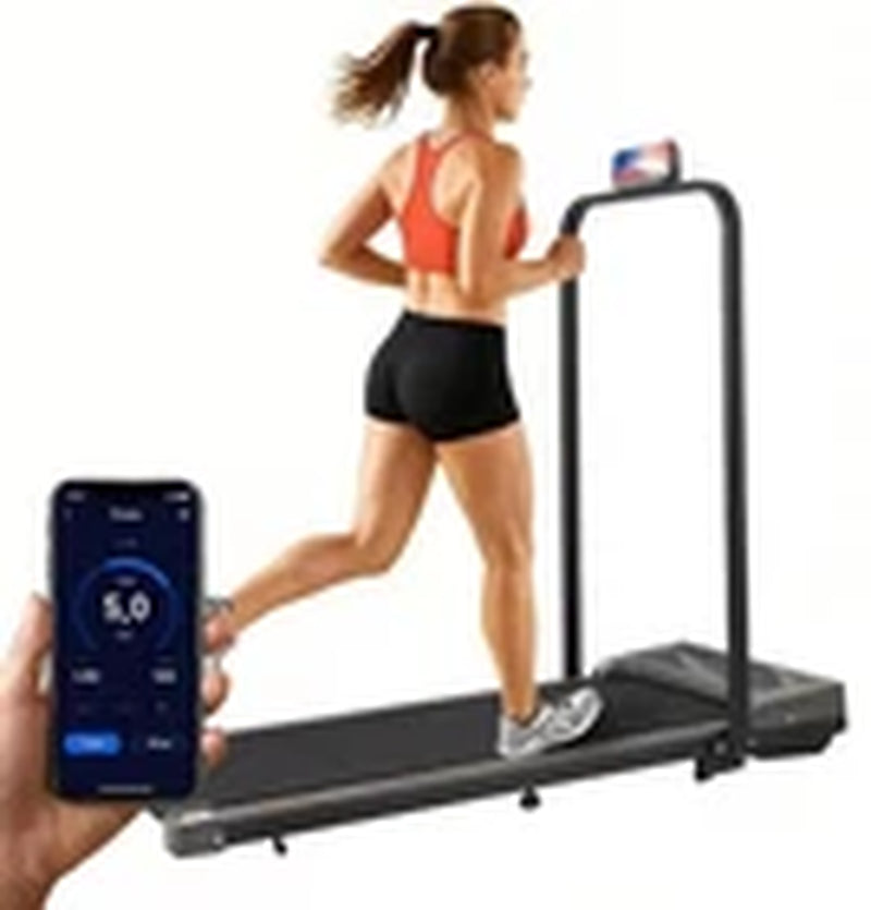 Treadmill with Incline, Remote Control, and Holder - 12 km/h Walking Pad