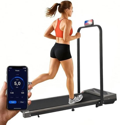 Treadmill with Incline, Remote Control, and Holder - 12 km/h Walking Pad