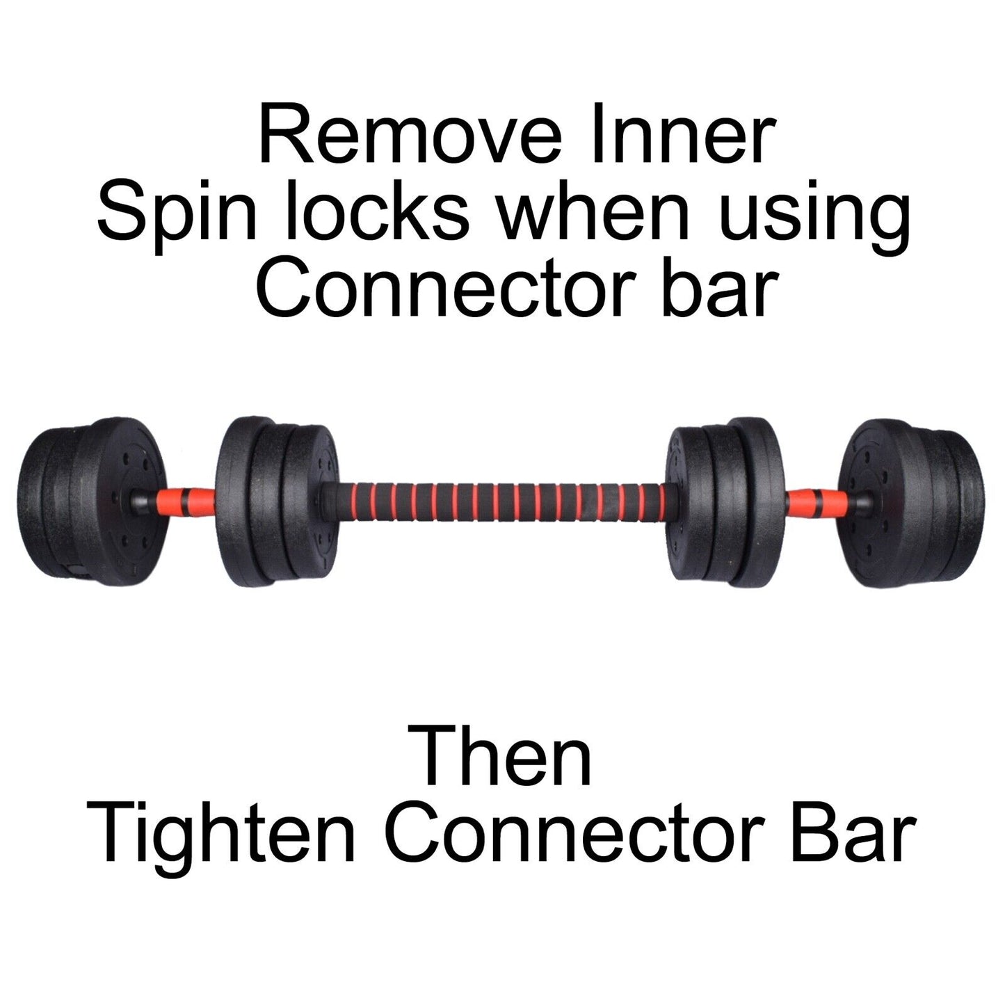 Exersci Adjustable Dumbbell Barbell Weights Set 20-40Kg with Kettlebell Option