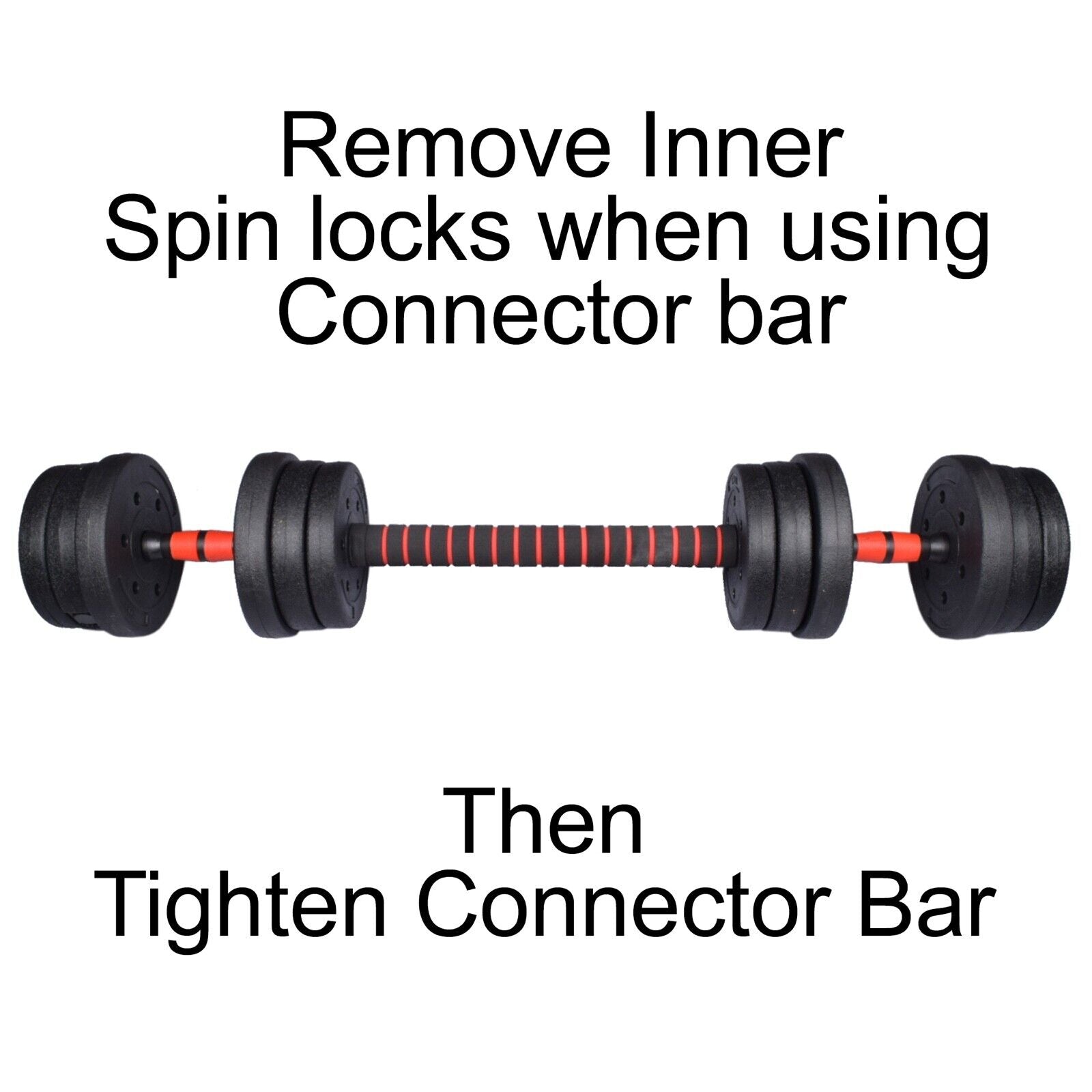 Exersci Adjustable Dumbbell Barbell Weights Set 20-40Kg with Kettlebell Option