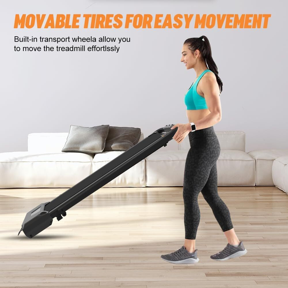 Treadmill with Incline, Remote Control, and Holder - 12 km/h Walking Pad
